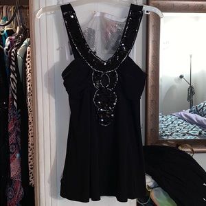 Party top with sequins